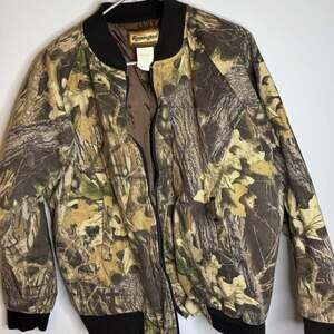 Vintage 90s Remington Camo Insulated Bomber Jacket Men's Size Large